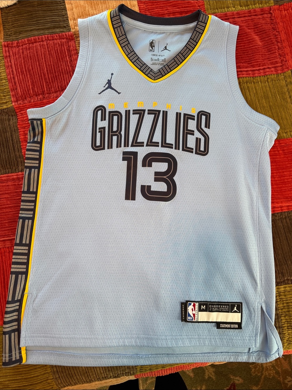 Memphis Grizzlies Light Blue #13 Jackson Jr. Jersey